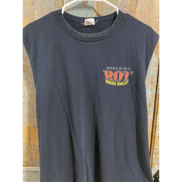Men’s Sleeveless Biker Tee Large ROT Republic of Texas - Picture 1 of 4